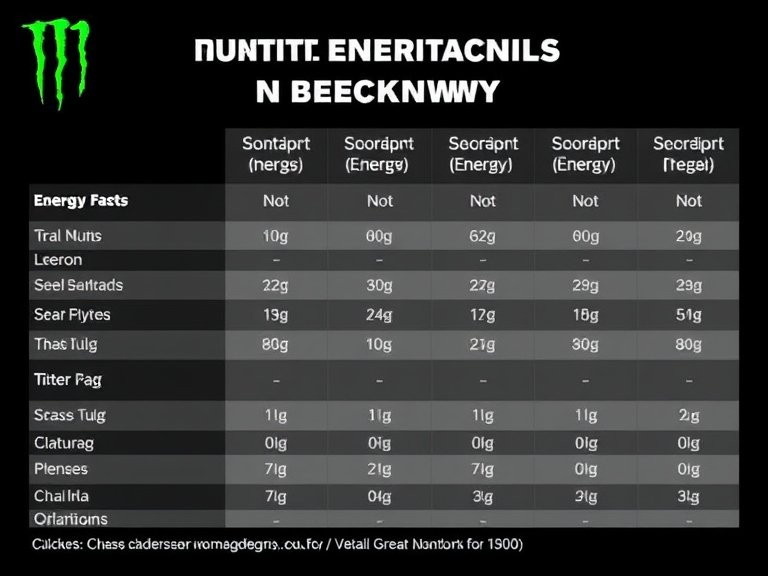 Nutritional Breakdown of Monster Energy