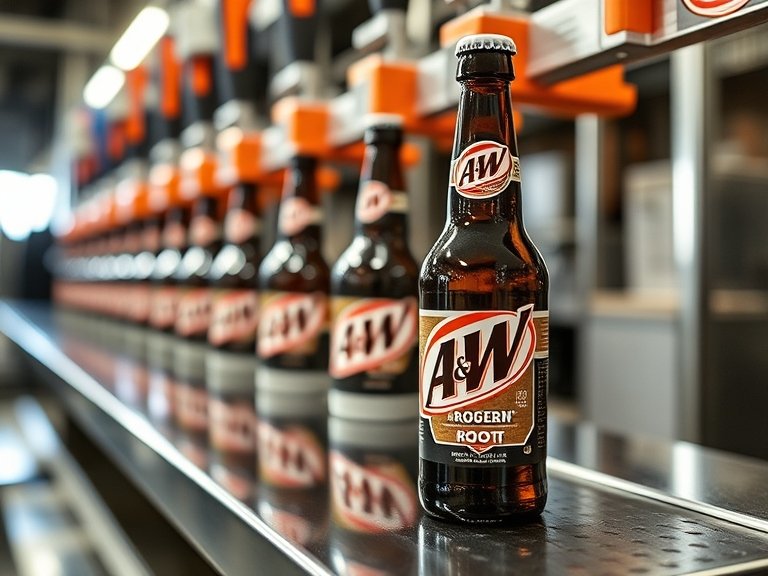 Modern A&W Root Beer Production 