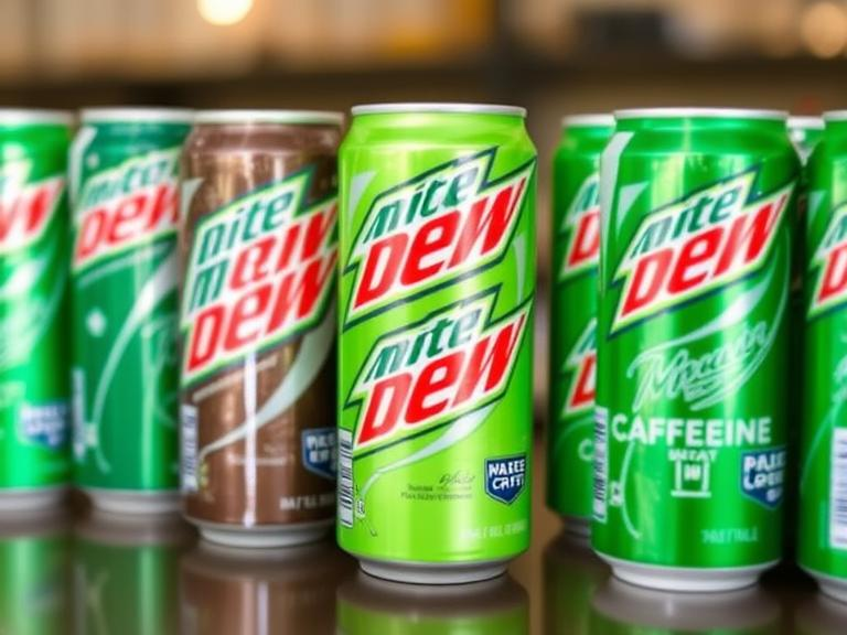 Diet Mountain Dew Variants and Their Caffeine Content