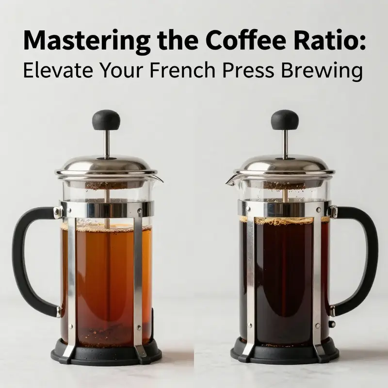 The cornerstone of French press brewing: understanding the essential coffee-to-water ratio.
