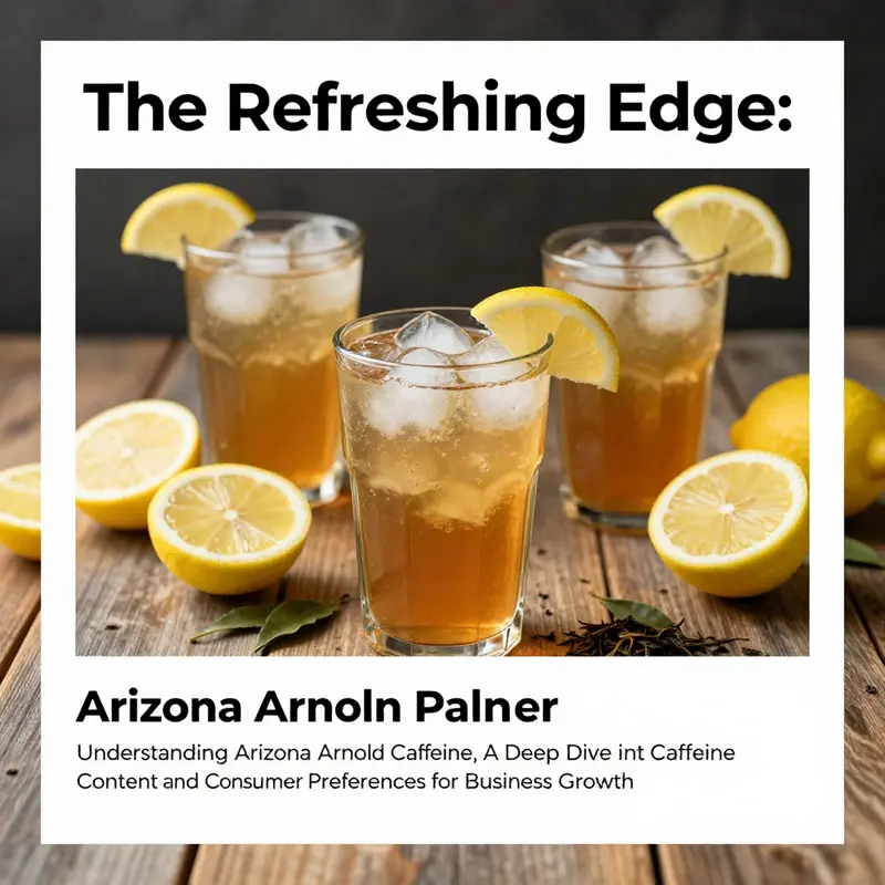 An assortment of Arizona Arnold Palmer drinks displayed with fresh lemons and tea leaves on a wooden table.