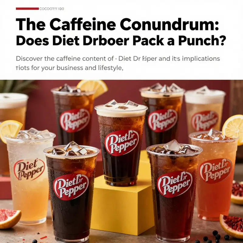 An array of popular beverages including Diet Dr Pepper, presented enticingly on a colorful display.