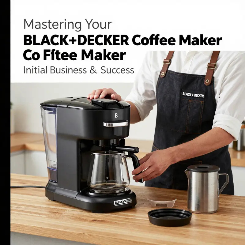Unboxing the BLACK+DECKER coffee maker highlights essential components.
