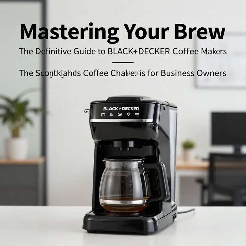 The versatile BLACK+DECKER coffee maker showcased with its various features in a clean office setting.
