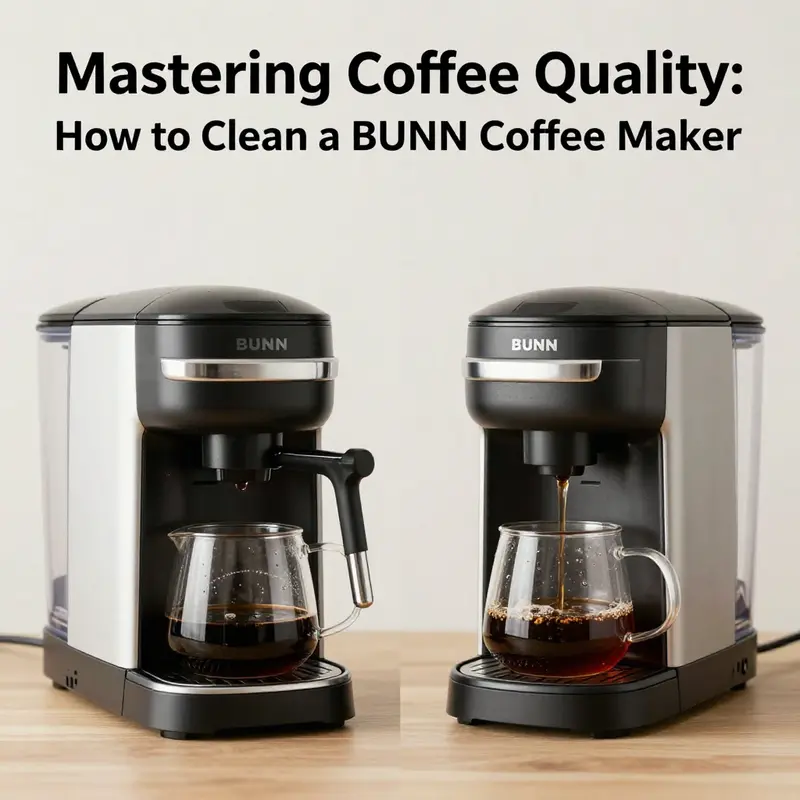 Descaling and cleaning the internal components of a BUNN coffee maker for optimal performance.