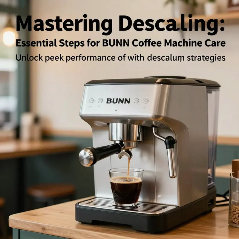 Well-maintained BUNN coffee maker in a café, illustrating the business impact of regular cleaning.