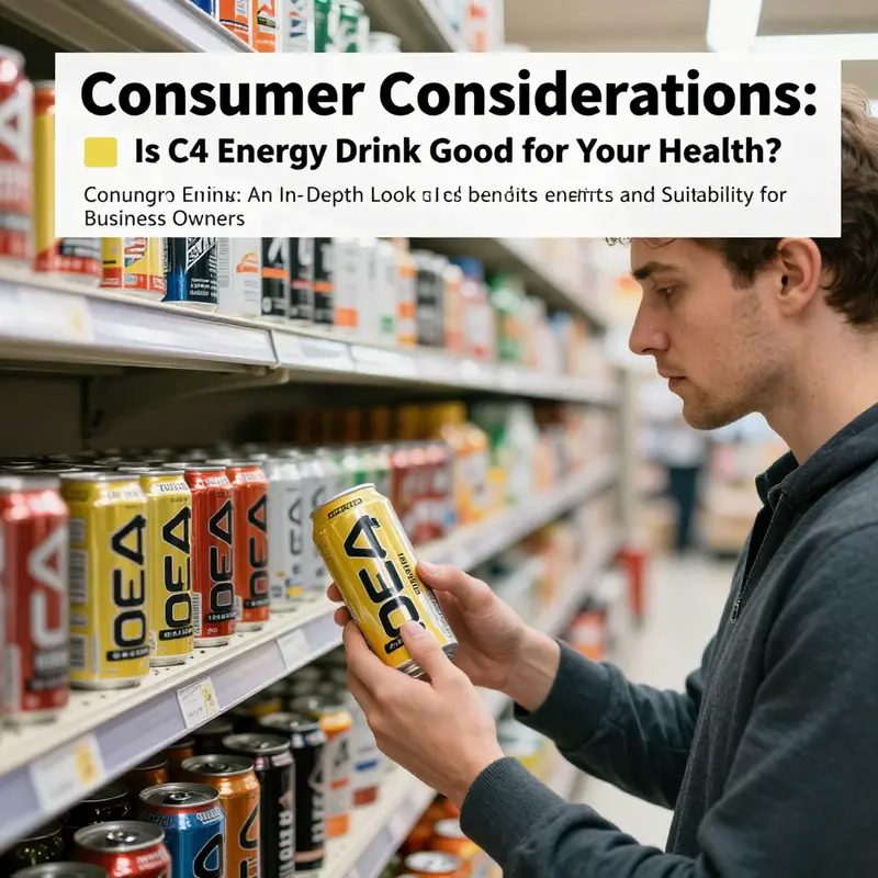 C4 Energy Drink positioned alongside business tools, emphasizing its role in boosting productivity.