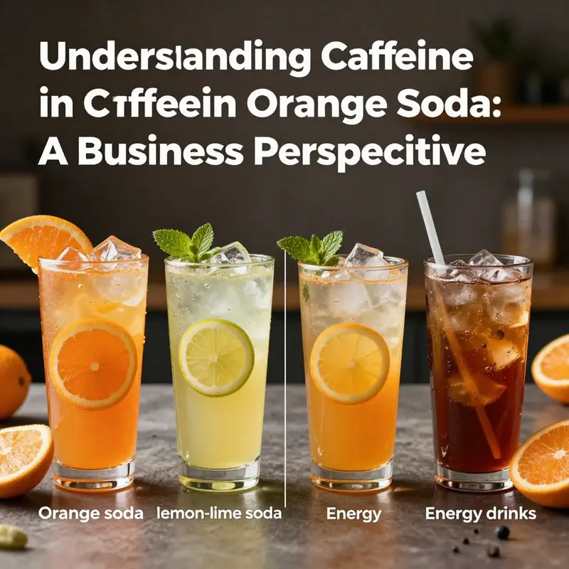 A comparison of popular orange sodas and their caffeine content.