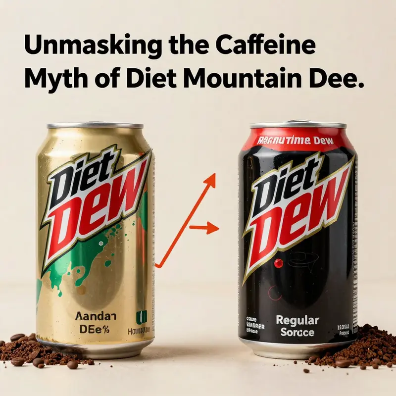 A detailed look at the Diet Mountain Dew can, highlighting its caffeine-free label.