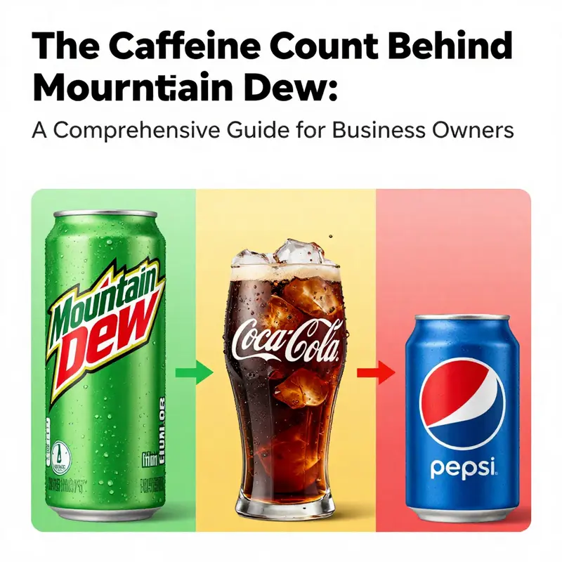 Regular Mountain Dew can highlighting its caffeine content.