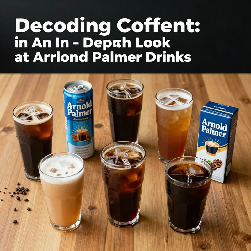 A display of different Arnold Palmer drink variants highlighting their unique packaging and flavors.