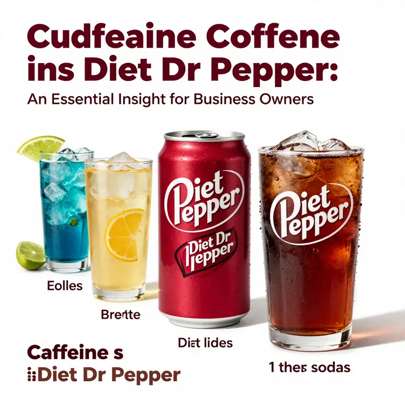 Caffeine content comparison of Diet Dr Pepper with other diet sodas.