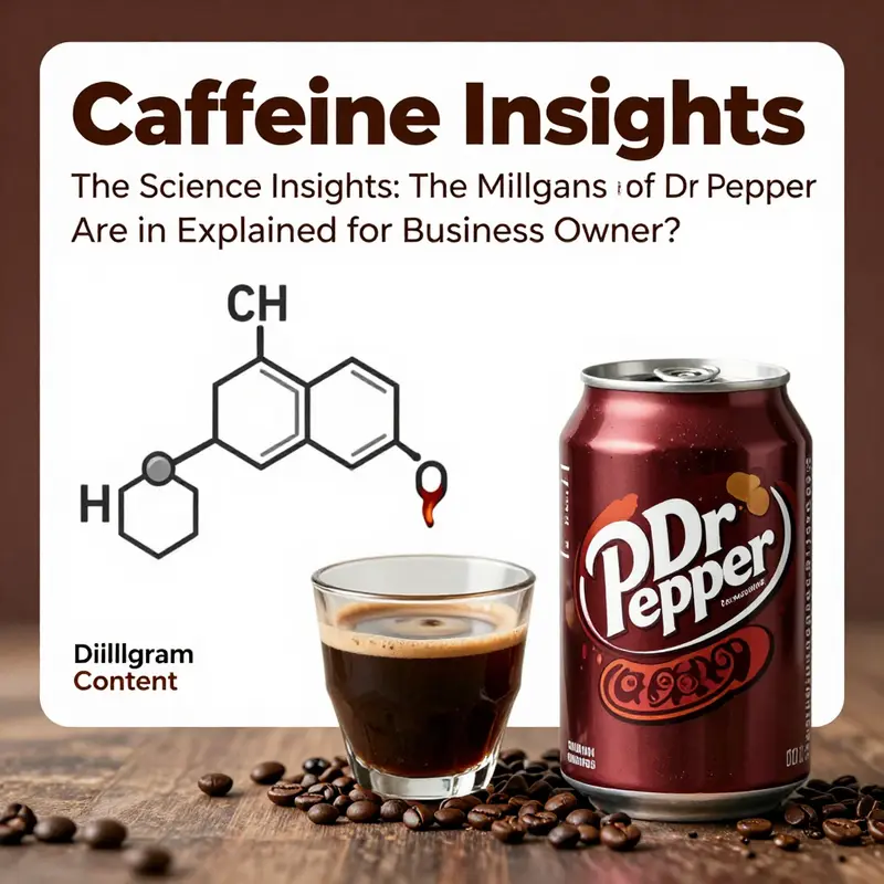 Dr Pepper can showcasing its caffeine content.