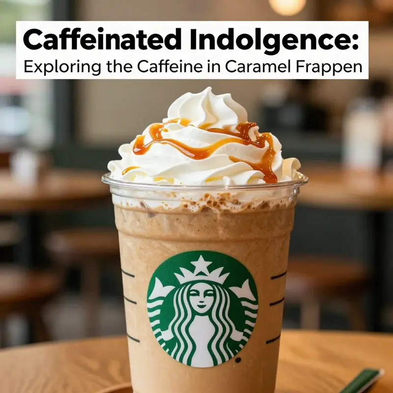 The caffeine content breakdown of a Caramel Frappe served in a Starbucks branch.