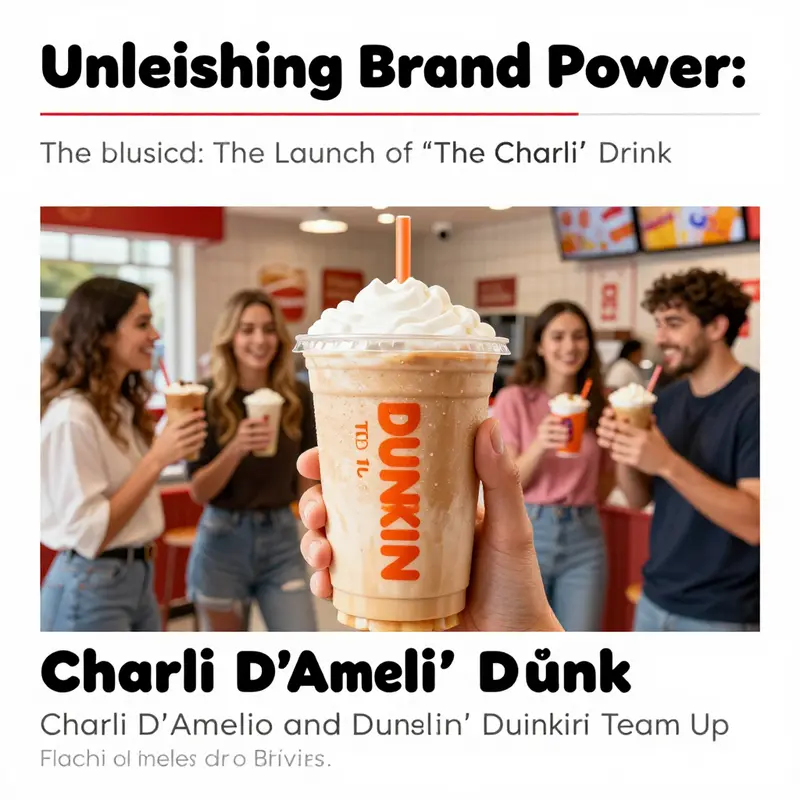 ‘The Charli’ drink beautifully presented at a Dunkin’ store, embodying the excitement of its launch.