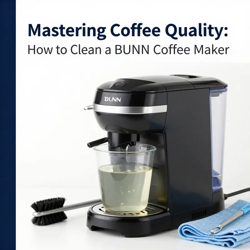 Descaling and cleaning the internal components of a BUNN coffee maker for optimal performance.