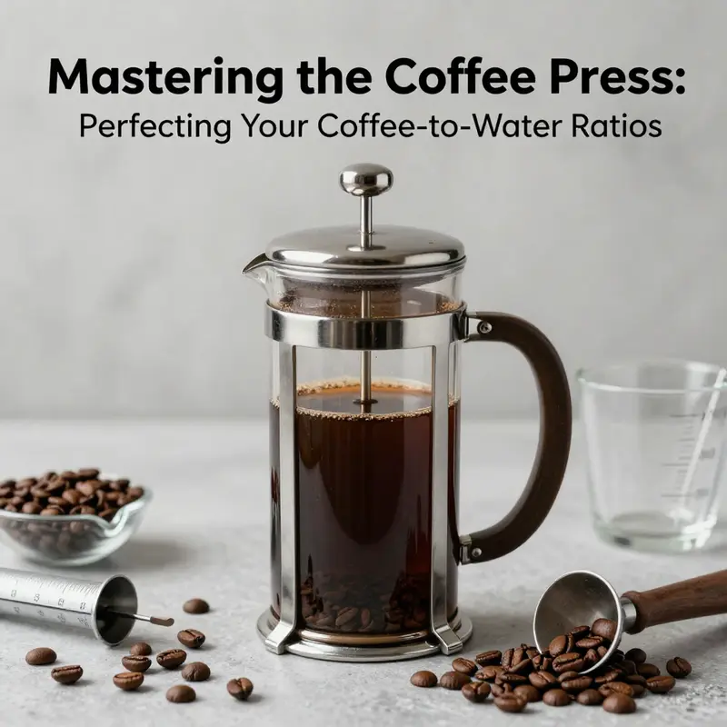 Explore various coffee-to-water ratios for brewing with a coffee press.