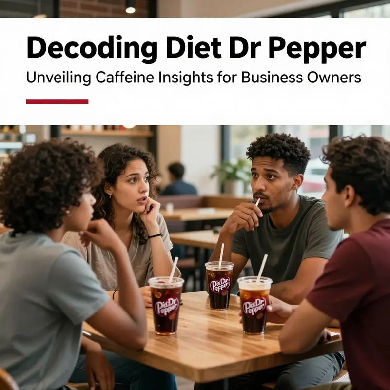 Detailed nutritional label of Diet Dr Pepper indicating its caffeine content.
