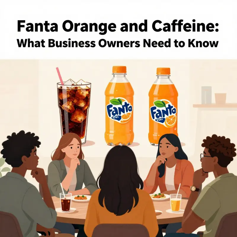 A clear depiction showcasing Fanta Orange labeled as caffeine-free.