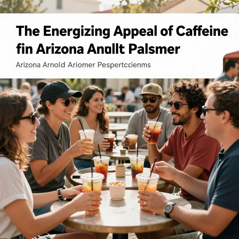 Caffeine content comparison illustrating Arizona Arnold Palmer and other caffeinated beverages.