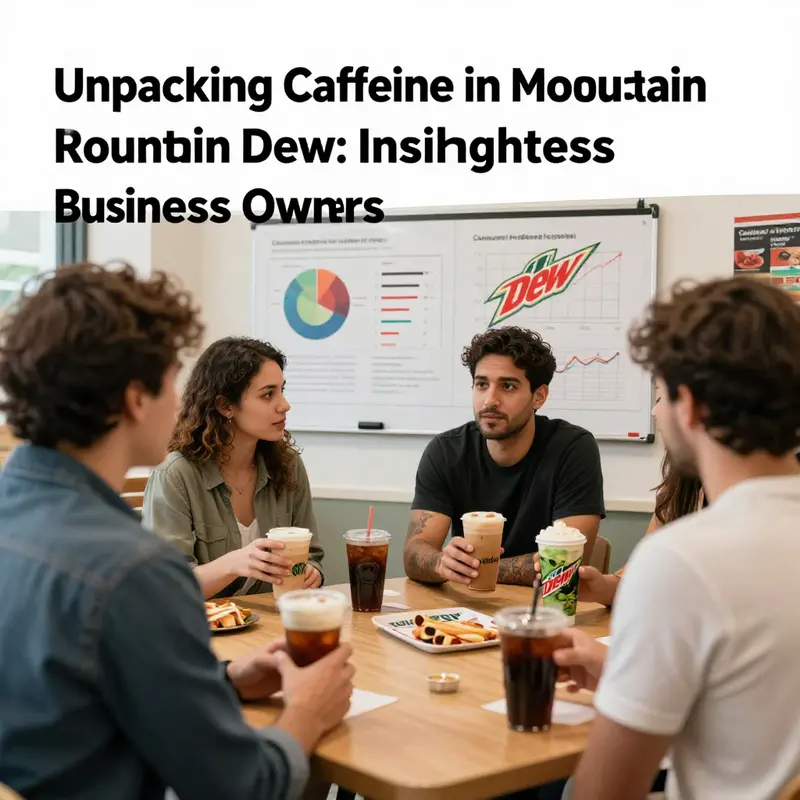 A visual representation showcasing the caffeine levels in a Mountain Dew can.