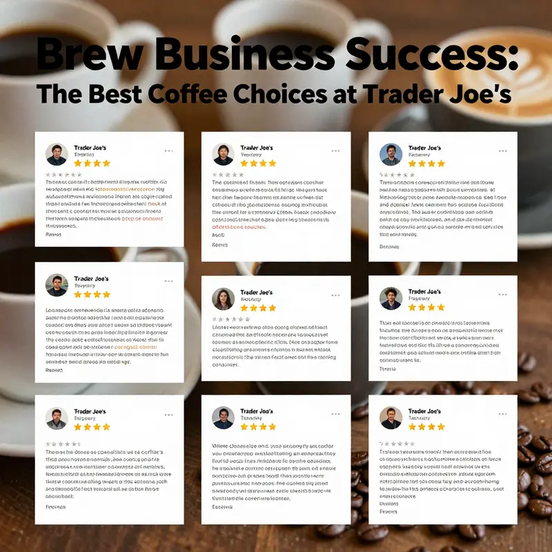 A selection of the best coffee choices available at Trader Joe’s, perfect for any café or restaurant setting.