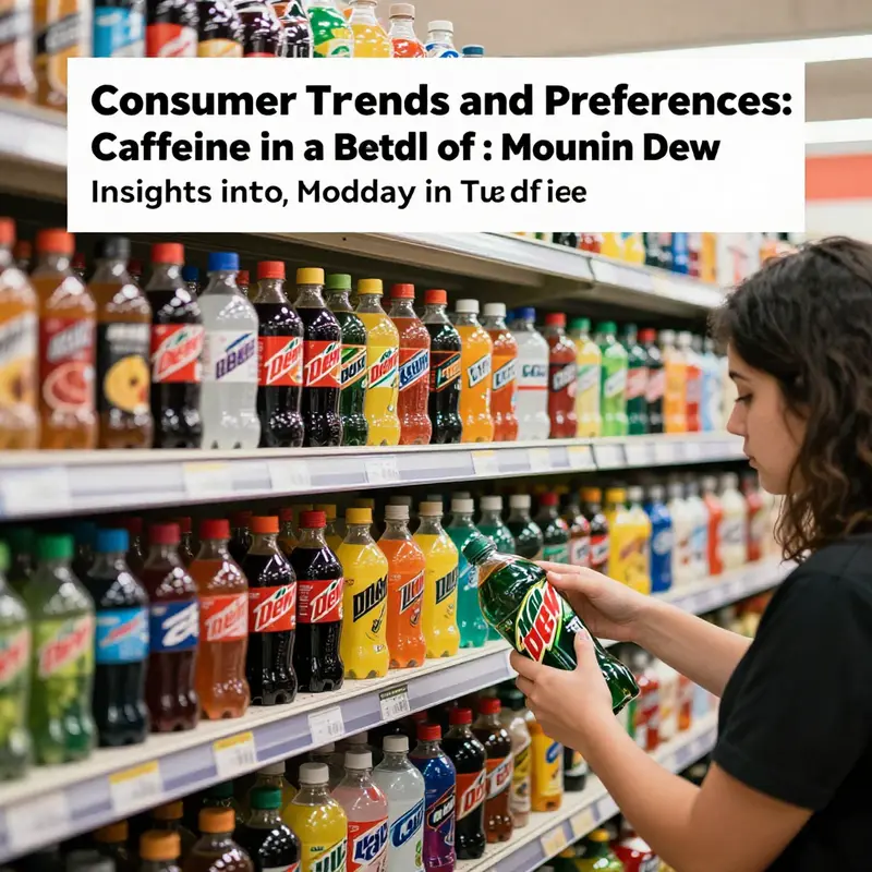 Highlighting the caffeine content of Mountain Dew, 55mg per bottle.