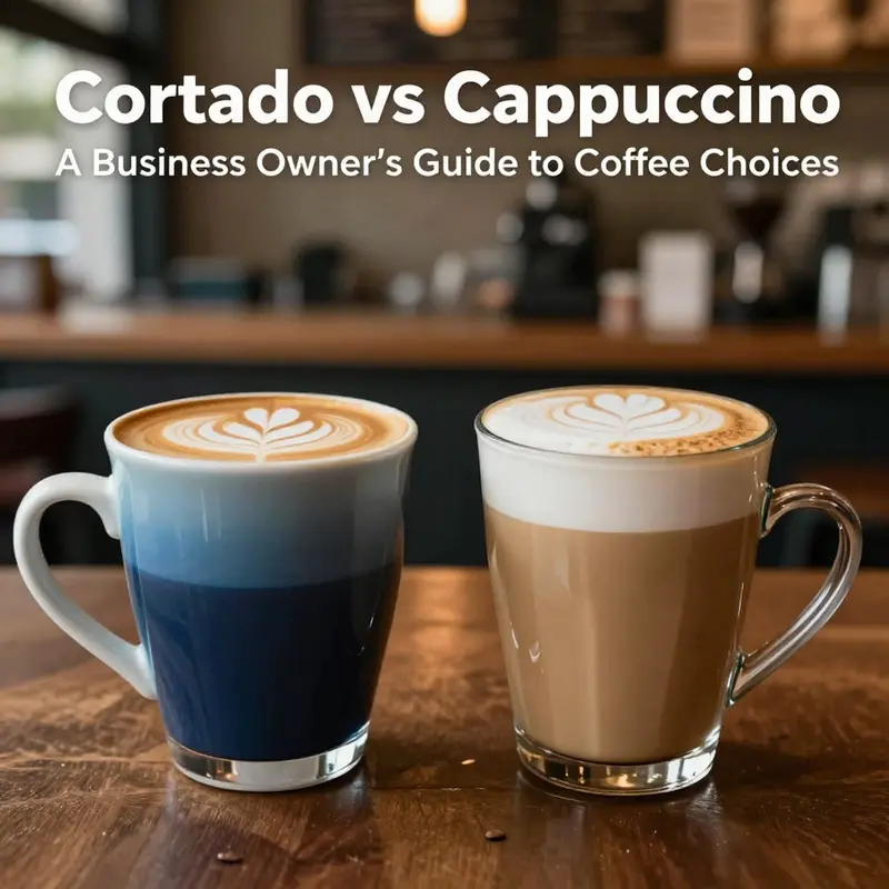 A side-by-side comparison of Cortado and Cappuccino, emphasizing their unique origins and presentations.