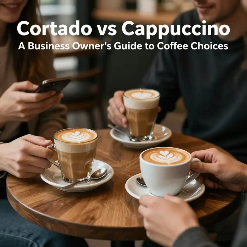 A side-by-side comparison of Cortado and Cappuccino, emphasizing their unique origins and presentations.