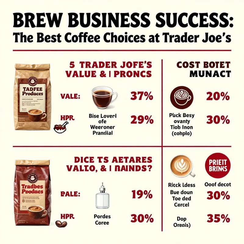 A selection of the best coffee choices available at Trader Joe’s, perfect for any café or restaurant setting.