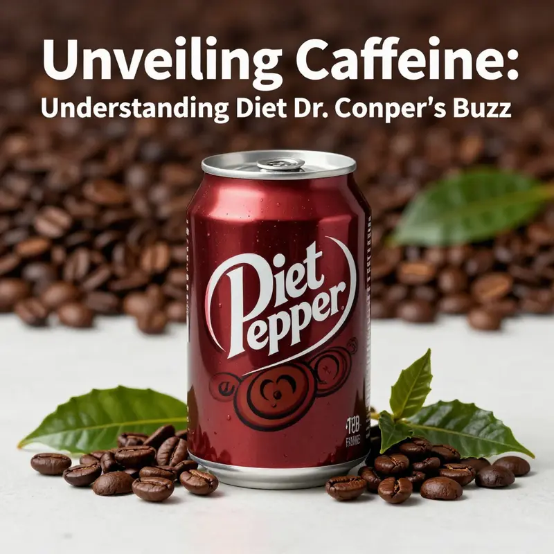 Cover image featuring Diet Dr Pepper can with coffee beans and tea leaves.