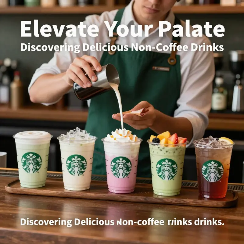 An enticing array of colorful non-coffee options from Starbucks, showcasing innovative flavors.