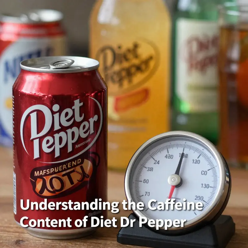 Diet Dr Pepper’s caffeine level prominently displayed beside its popular cola counterparts.