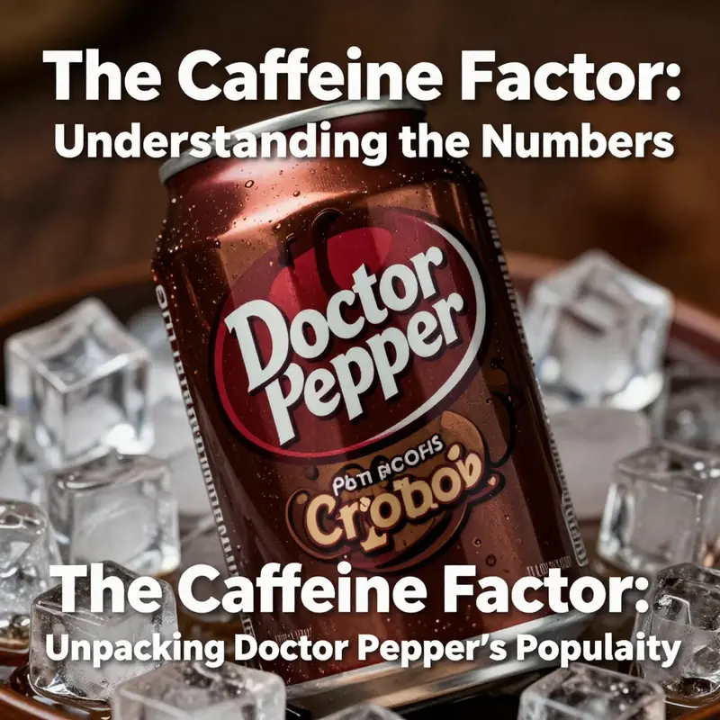Doctor Pepper can showcasing its caffeine content prominently.