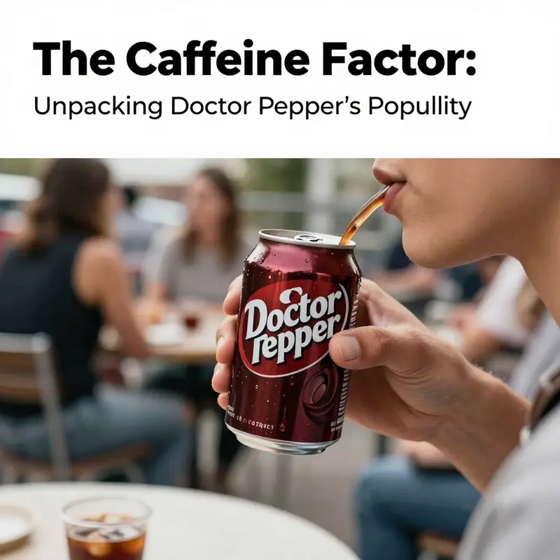 A person sipping a cold can of Doctor Pepper outdoors, enjoying a moment of refreshment.