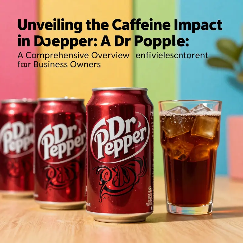 A glass of Dr Pepper with a few cans, showcasing its branding and appeal.