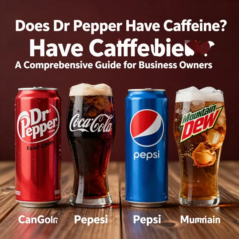 Caffeine content comparison of Dr Pepper with various sodas.