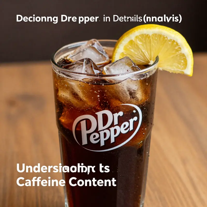 A detailed look at the caffeine content in Dr Pepper presenting an engaging visual of the beverage.
