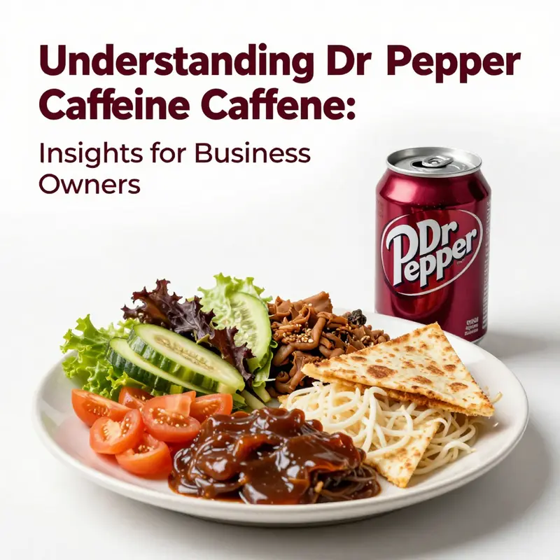 A refreshing Dr Pepper showcasing its caffeine content visually represented.