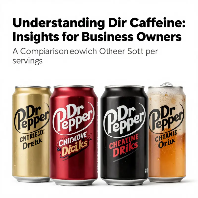 A refreshing Dr Pepper showcasing its caffeine content visually represented.