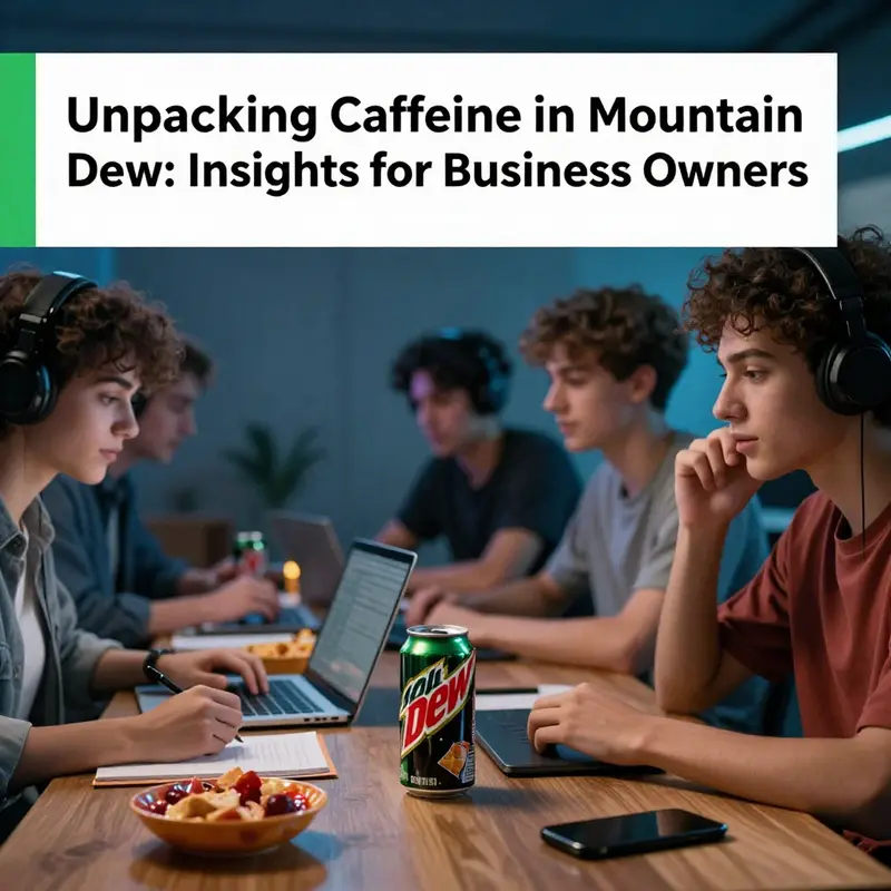 A visual representation showcasing the caffeine levels in a Mountain Dew can.