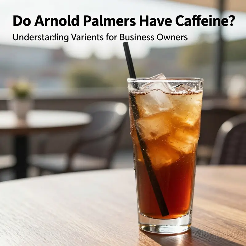 A tall glass of Arnold Palmer drink with lemon slices, straw, and outdoor scenery in the background.