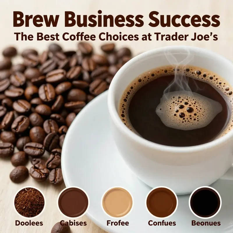 A selection of the best coffee choices available at Trader Joe’s, perfect for any café or restaurant setting.