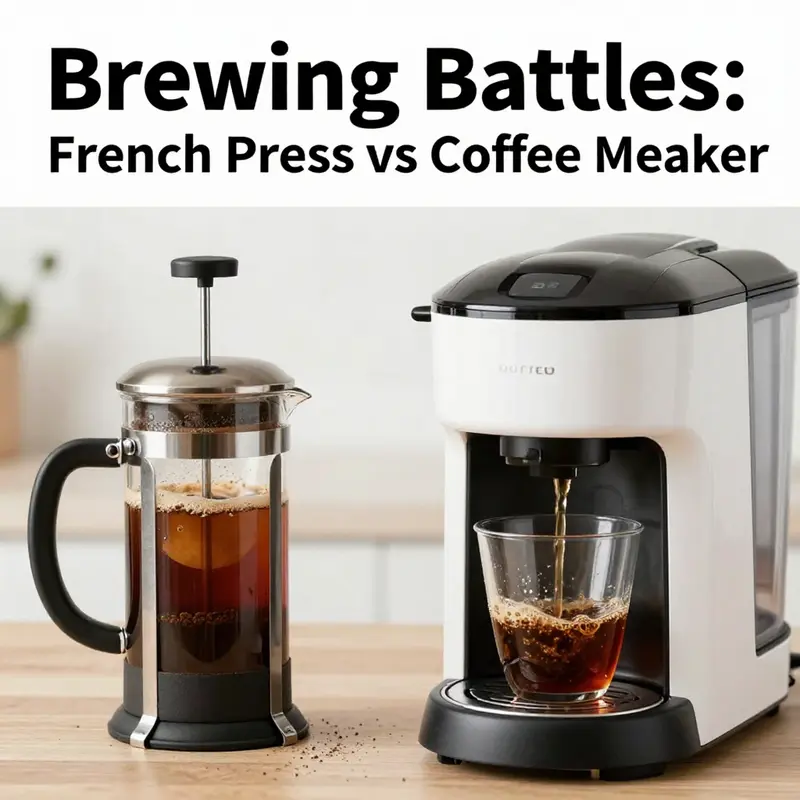 Examining the noticeable flavor and body differences between French press and coffee maker.