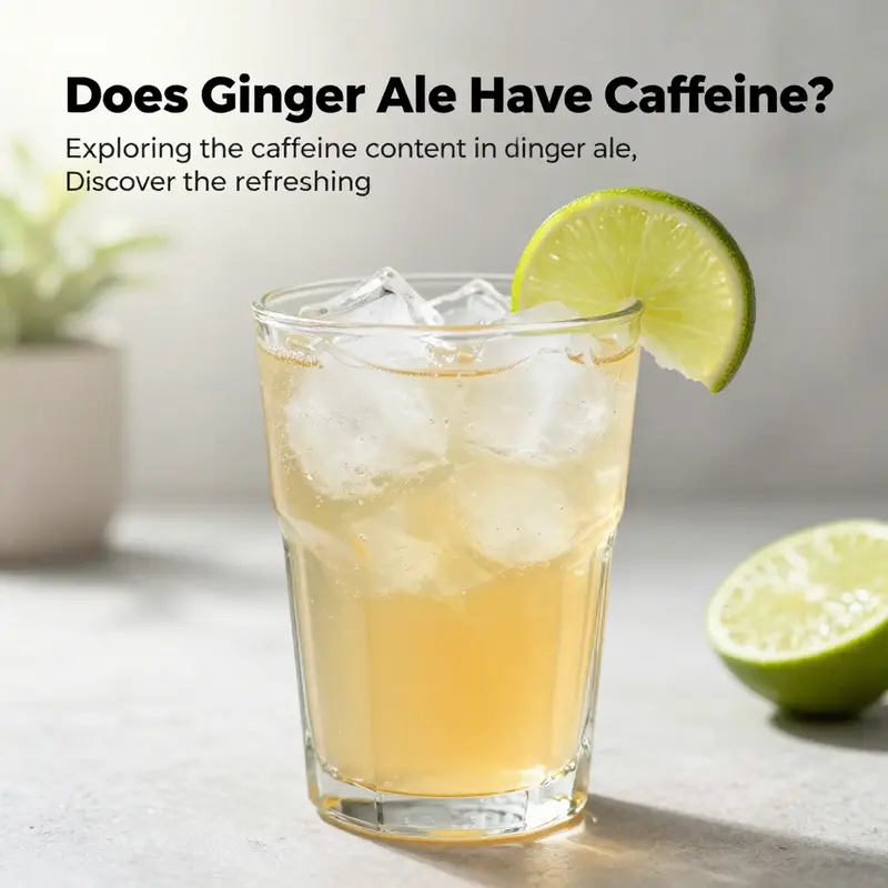 A glass of ginger ale with ice and lime on a sunny background.