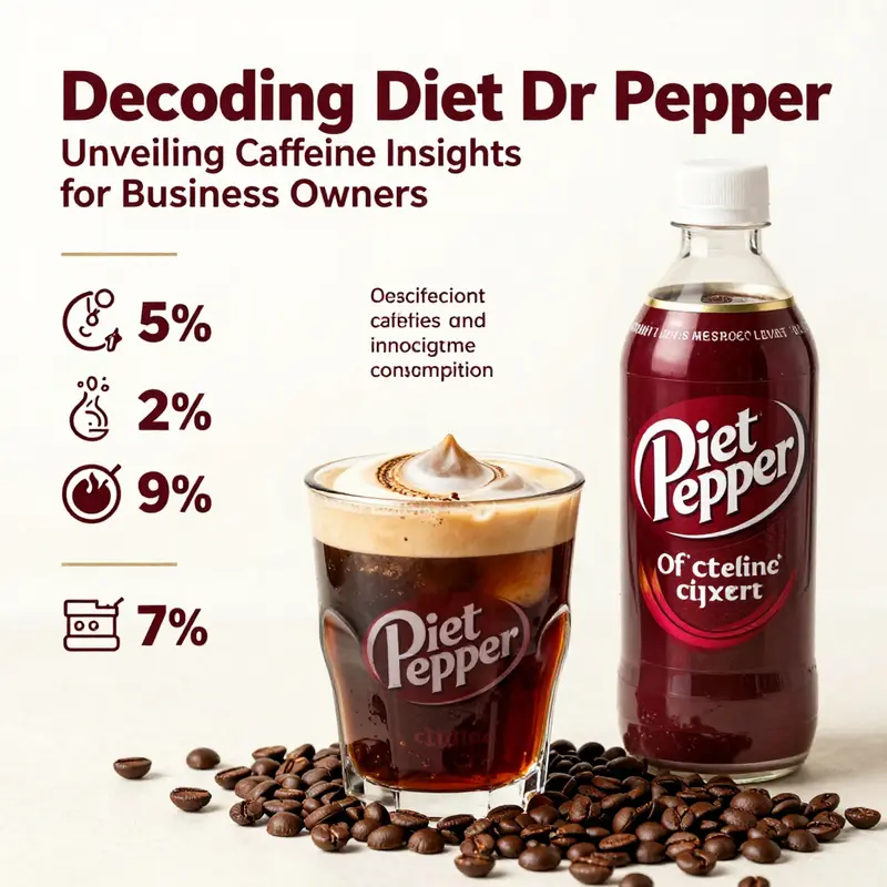 Detailed nutritional label of Diet Dr Pepper indicating its caffeine content.
