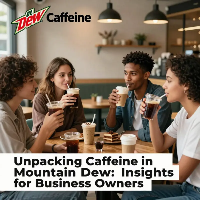 A visual representation showcasing the caffeine levels in a Mountain Dew can.