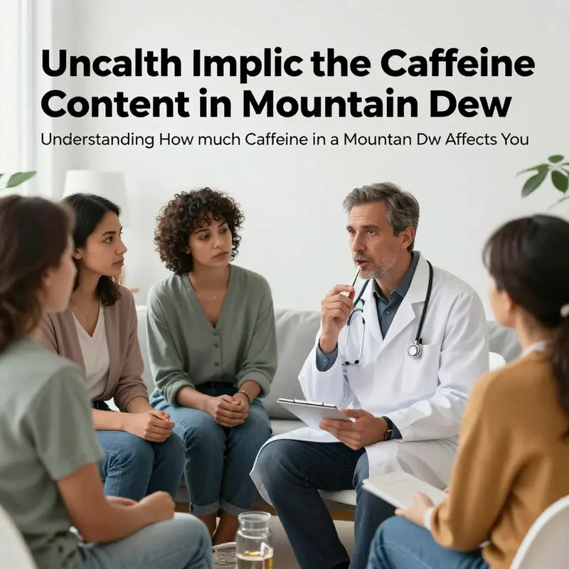 Infographic showcasing caffeine levels across different Mountain Dew variants.