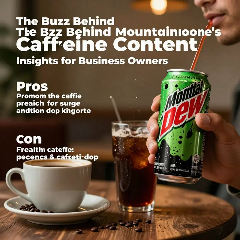 A visual representation of the standard caffeine content in Mountain Dew and its variants.