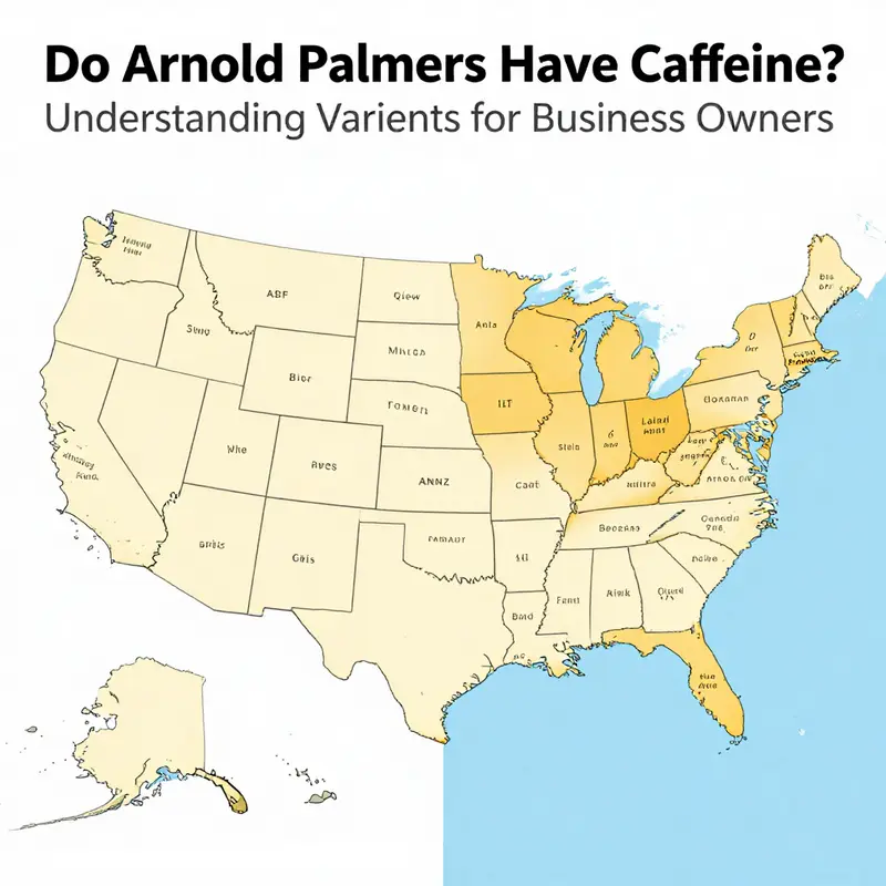 An array of Arnold Palmer variants showcasing their distinct labels highlighting caffeine content.